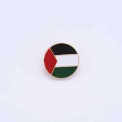 Palestine Pin Flag Metal Round