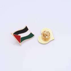 Palestine Pin Flag Metal _both