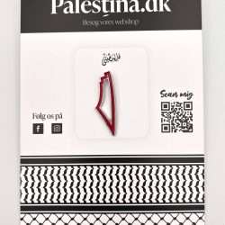Palestina kort Pin - rød - Image 2